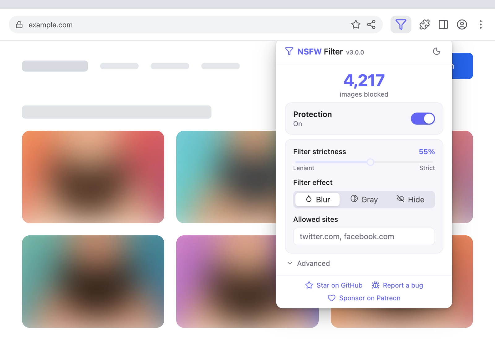 title Screenshot of NSFW Filter v3.0.0
